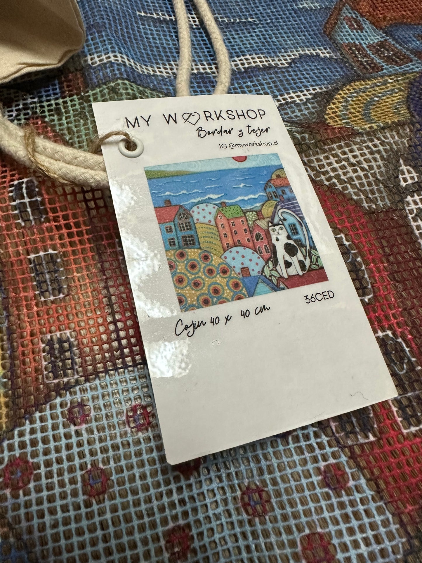 My Workshop Kit Cojin Punto Cruz Gato Callejero
