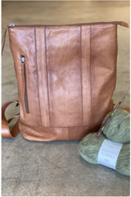 Mochila de cuero Camel Muud