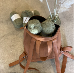 Mochila de cuero Camel Muud