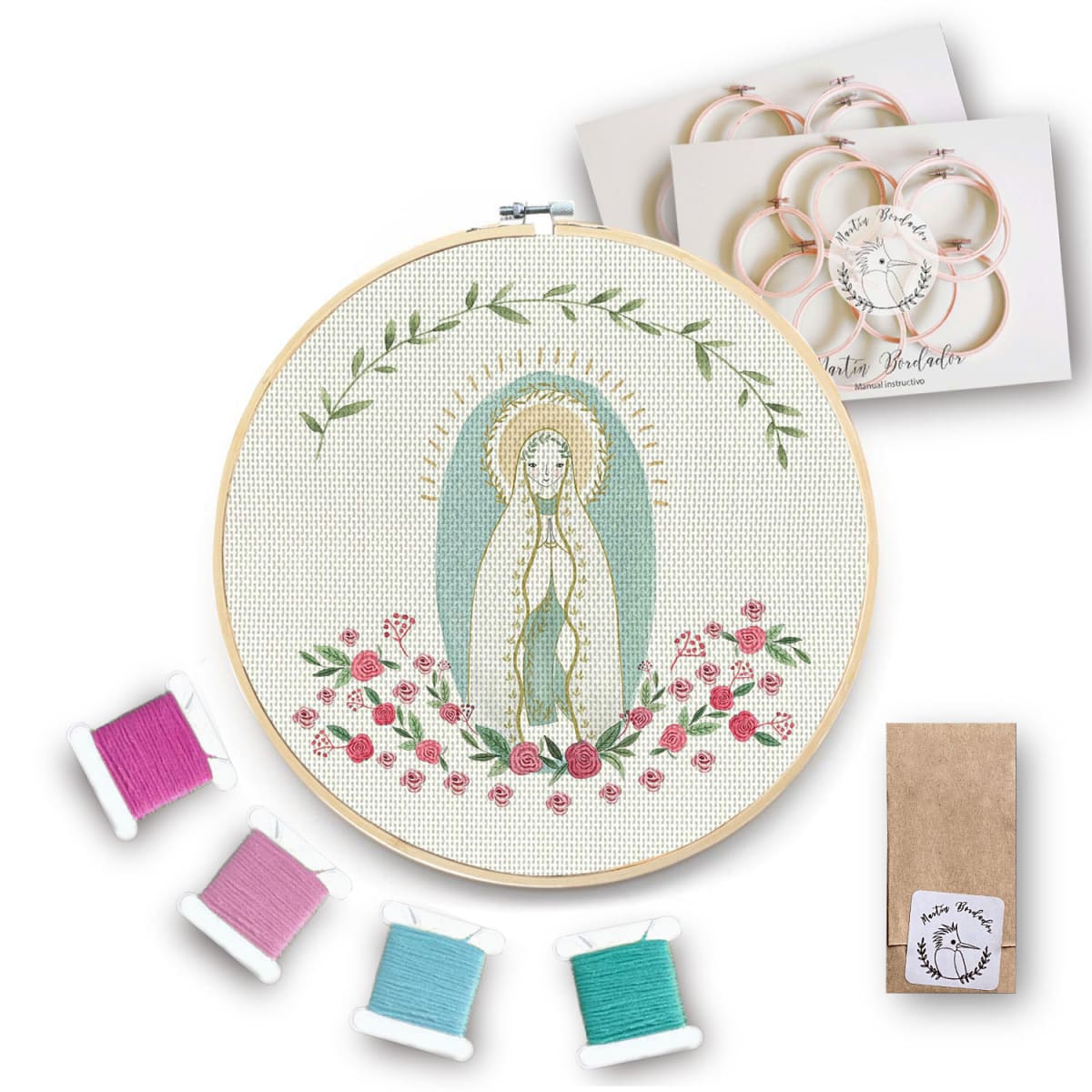 Kit para bordar Virgen de Lourdes