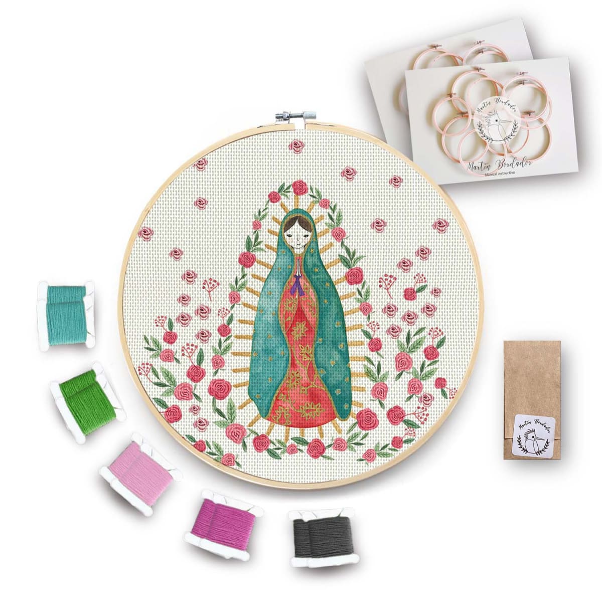 Kit para bordar Virgen de Guadalupe